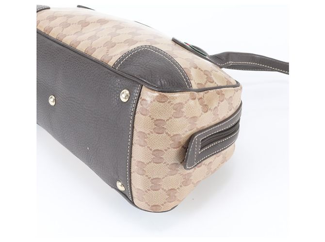Gucci GG Crystal Sherry Line Handtasche aus Leder Braun - Ansicht 4