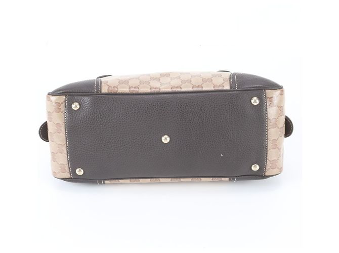 Gucci GG Crystal Sherry Line Handtasche aus Leder Braun - Ansicht 6