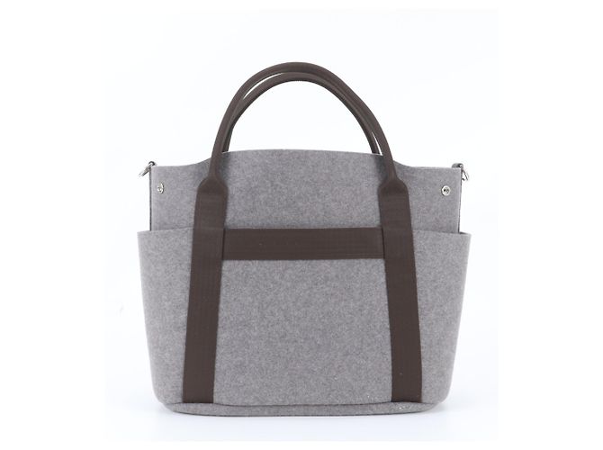 Hermès Hermes W Stamp Sac de Pansage Groom Leather Tote Bag Marrone - vista 3