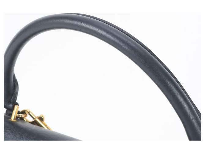 Céline Celine Trapeze Small 2-Way Schultertasche aus Leder Braun Gelb Marineblau - Ansicht 2