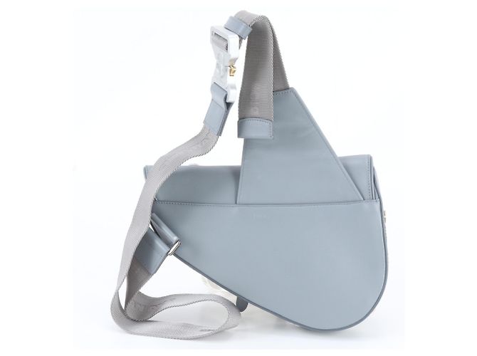 Borsa a tracolla in pelle ricamata con fiori Christian Dior Saddle Marrone - vista 3