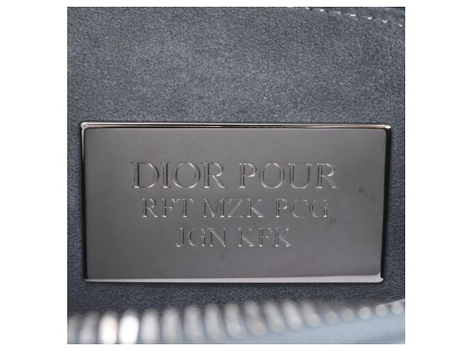 Borsa a tracolla in pelle ricamata con fiori Christian Dior Saddle Marrone - vista 8