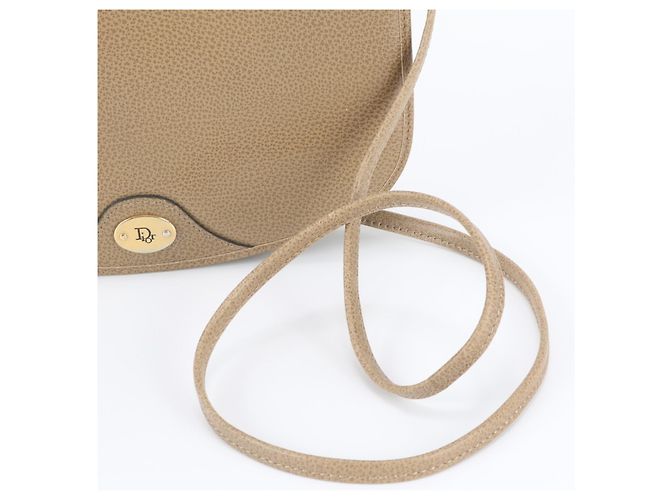 Borsa a tracolla Christian Dior in pelle beige - vista 2