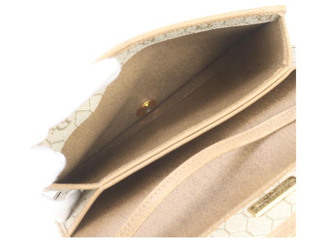 Borsa a tracolla Christian Dior in pelle beige - vista 8