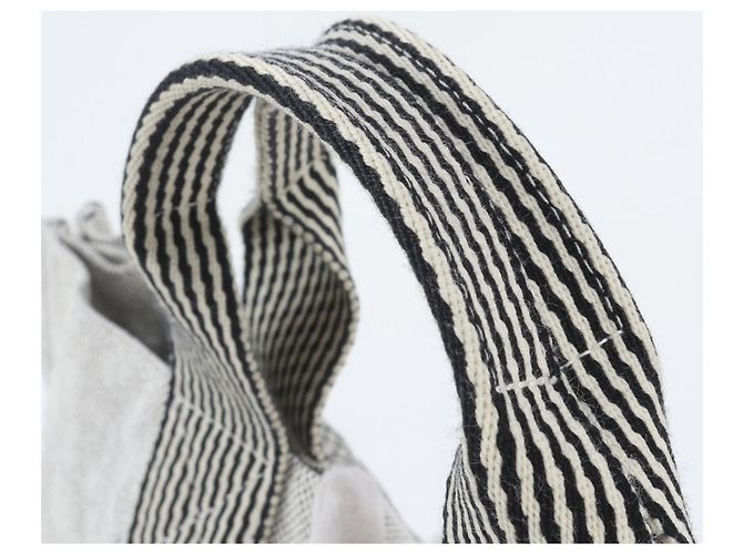 Hermès New Fourre-Tout MM Borsa Tote in Pelle Nero Bianco - vista 2