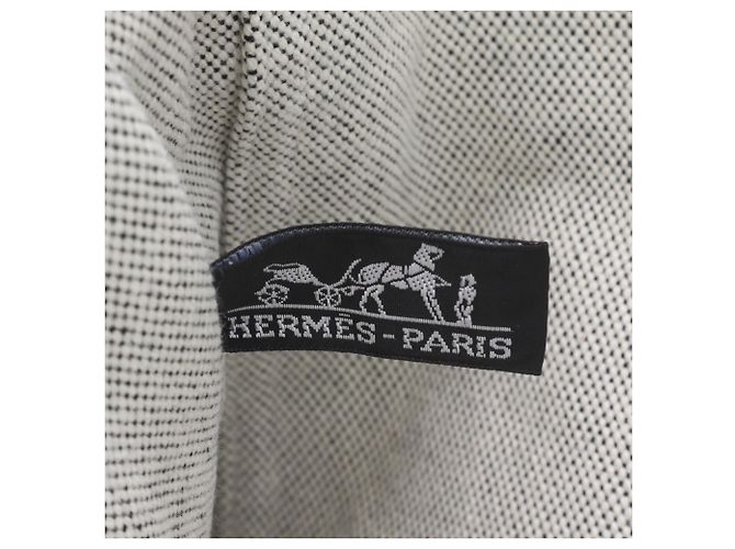 Hermès New Fourre-Tout MM Borsa Tote in Pelle Nero Bianco - vista 8