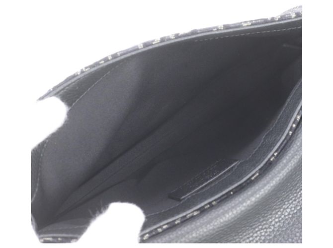 Borsa a tracolla Christian Dior Oblique Saddle in pelle Nero - vista 8