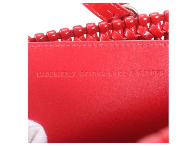 Borsa Balenciaga Bistro XS Basket in pelle Rosso - vista 10