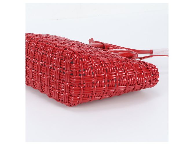 Borsa Balenciaga Bistro XS Basket in pelle Rosso - vista 5