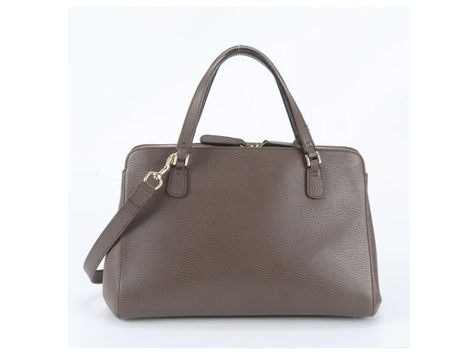 Gucci 2-Way Lederschultertasche Braun - Ansicht 4