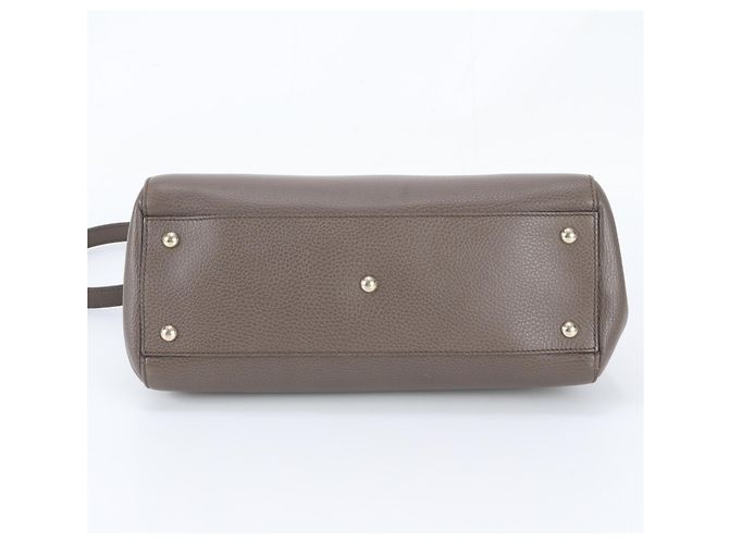 Gucci 2-Way Lederschultertasche Braun - Ansicht 7