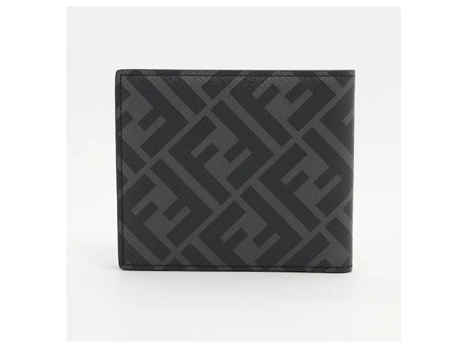 Fendi Zucca Leather Bi-fold Wallet Black - view 2