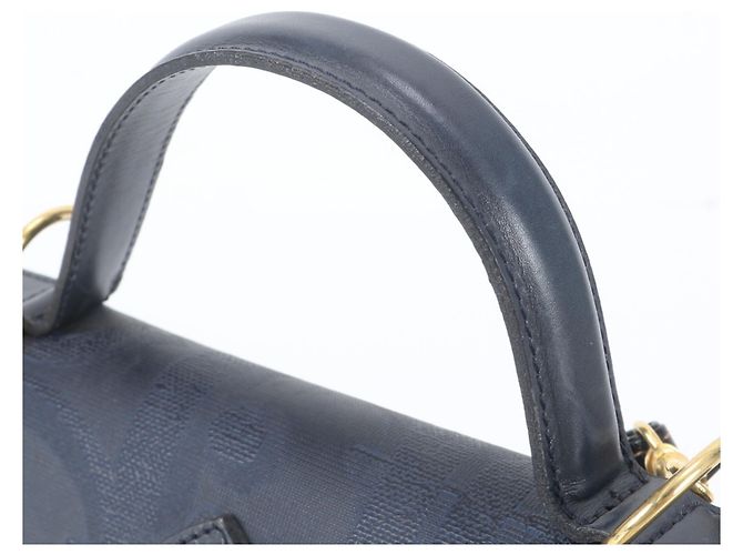 Borsa a tracolla 2-Way in pelle Christian Dior Trotter Blu navy - vista 2