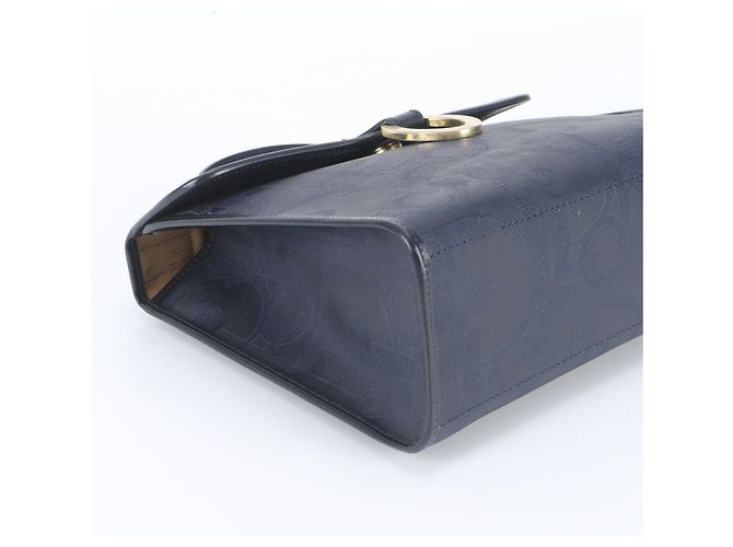 Borsa a tracolla 2-Way in pelle Christian Dior Trotter Blu navy - vista 6