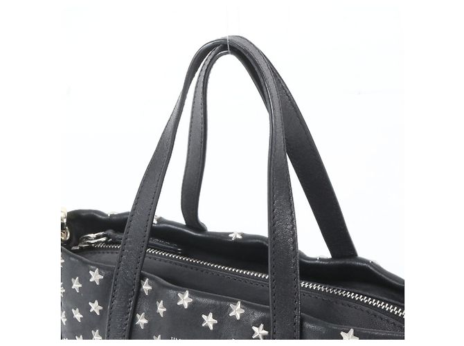 Jimmy Choo Mini Sarah Star Studded Leather Bag Schwarz - Ansicht 3