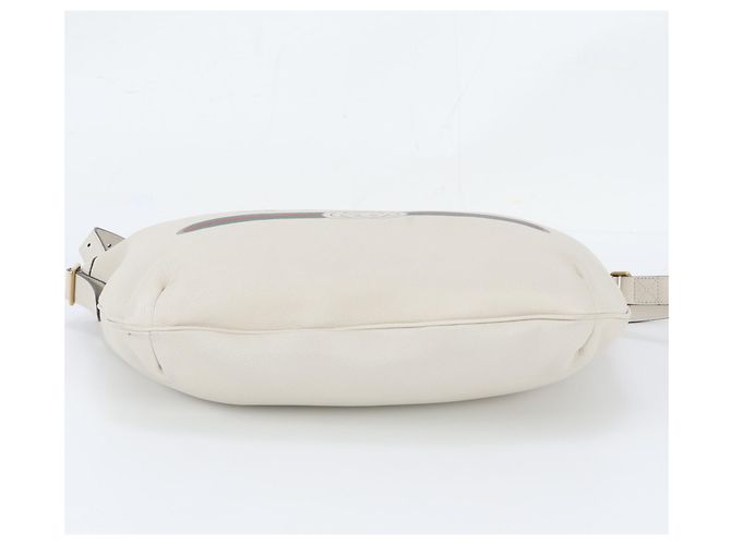 Borsa a tracolla e spalla in pelle Gucci Bianco - vista 6