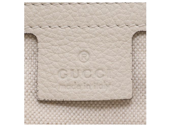 Borsa a tracolla e spalla in pelle Gucci Bianco - vista 8