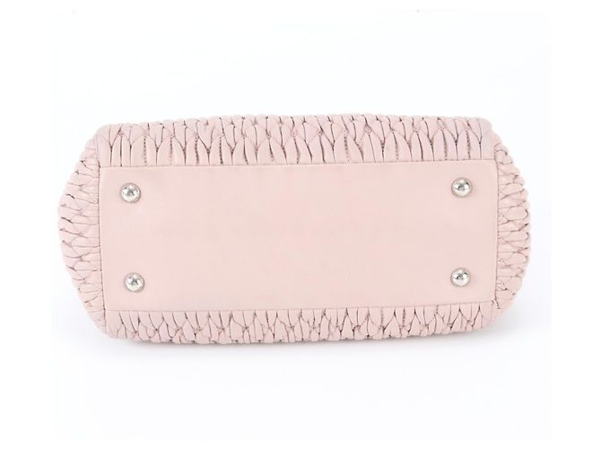 Borsa Tote Miu Miu Matelassé in pelle Nappa e cristalli Rosa - vista 6