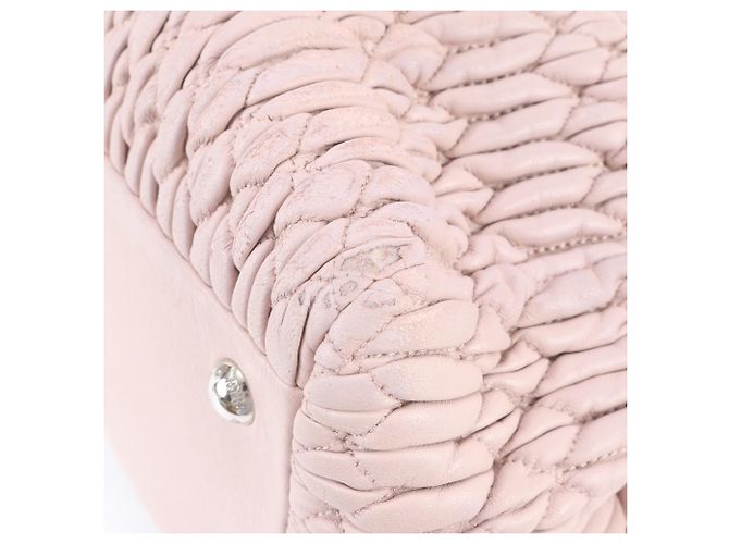 Borsa Tote Miu Miu Matelassé in pelle Nappa e cristalli Rosa - vista 8