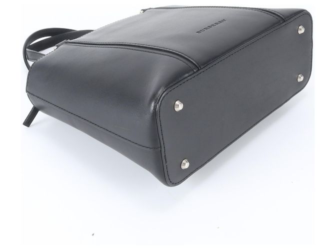 Burberry Nova Check Ledertasche Shopper in Schwarz - Ansicht 5