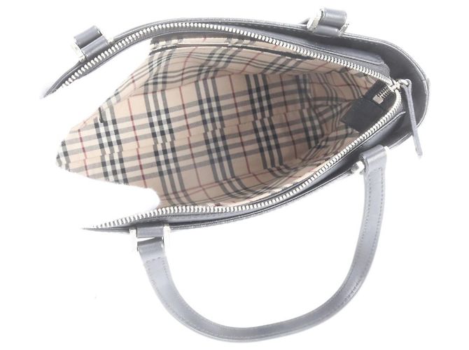 Burberry Nova Check Ledertasche Shopper in Schwarz - Ansicht 7