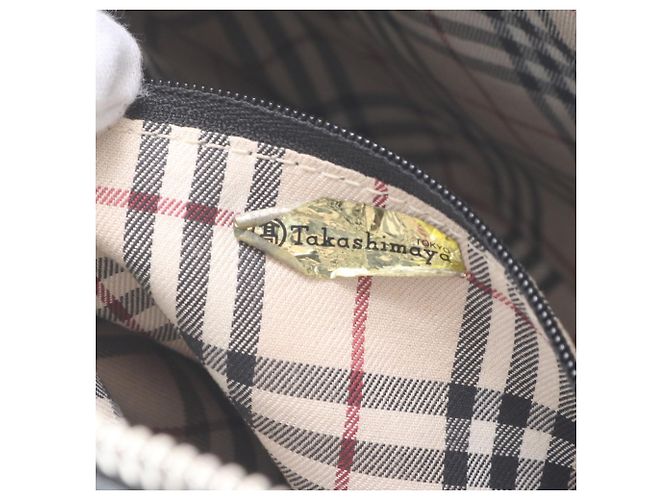 Burberry Nova Check Ledertasche Shopper in Schwarz - Ansicht 9