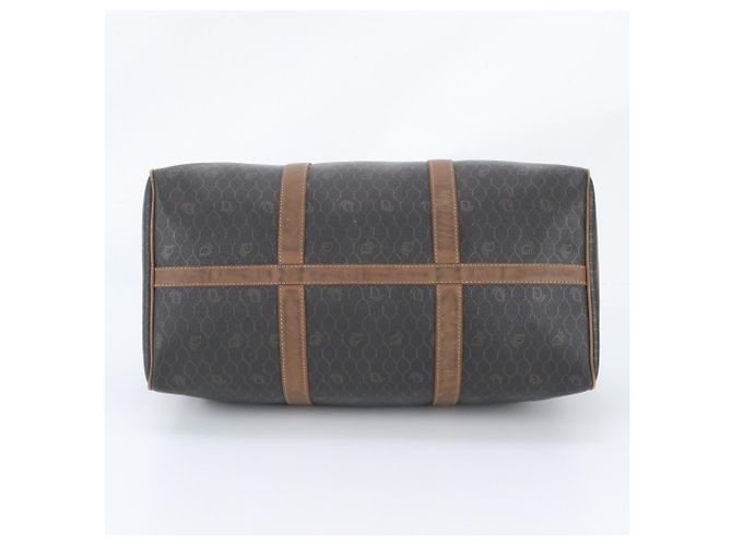 Christian Dior Honeycomb Pattern Leather Boston Bag - view 6