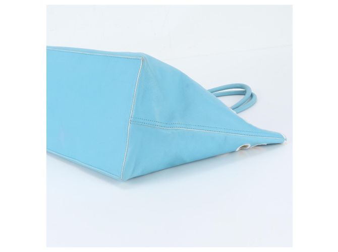 Céline Borsa Tote in pelle Celine con motivo floreale Blu - vista 4