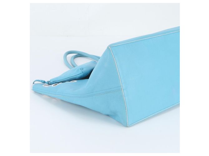 Céline Borsa Tote in pelle Celine con motivo floreale Blu - vista 5