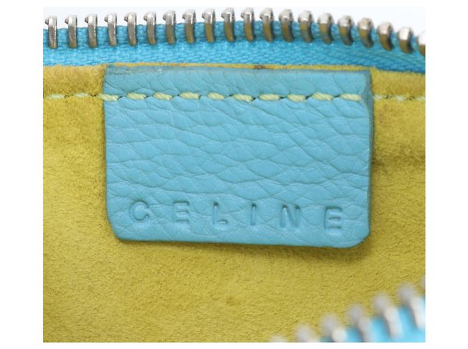 Céline Borsa Tote in pelle Celine con motivo floreale Blu - vista 9