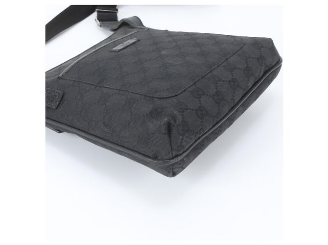 Borsa a tracolla Gucci GG Canvas Leather Nero - vista 5