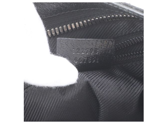Borsa a tracolla Gucci GG Canvas Leather Nero - vista 9
