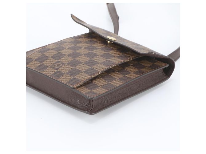 Louis Vuitton Damier Pimlico Schultertasche aus Leder Braun - Ansicht 4
