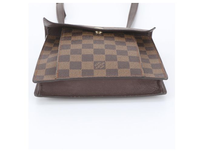 Louis Vuitton Damier Pimlico Schultertasche aus Leder Braun - Ansicht 6