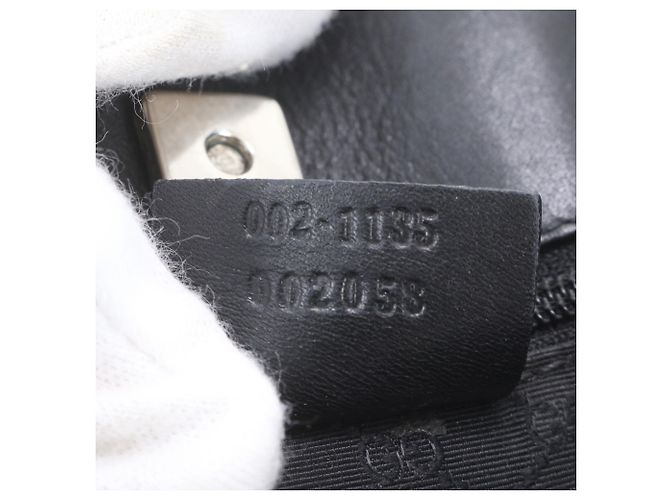 Gucci 002 1135 Leder Tote Bag Braun Schwarz - Ansicht 10