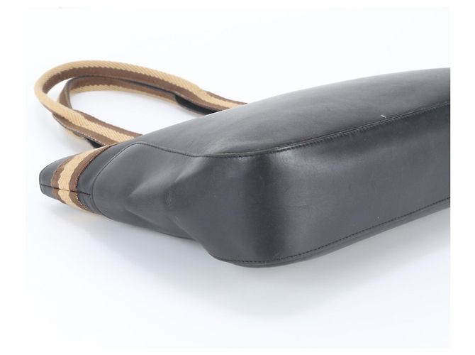 Gucci 002 1135 Leder Tote Bag Braun Schwarz - Ansicht 5