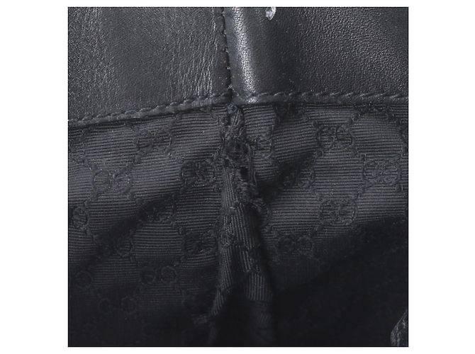 Gucci 002 1135 Leder Tote Bag Braun Schwarz - Ansicht 8