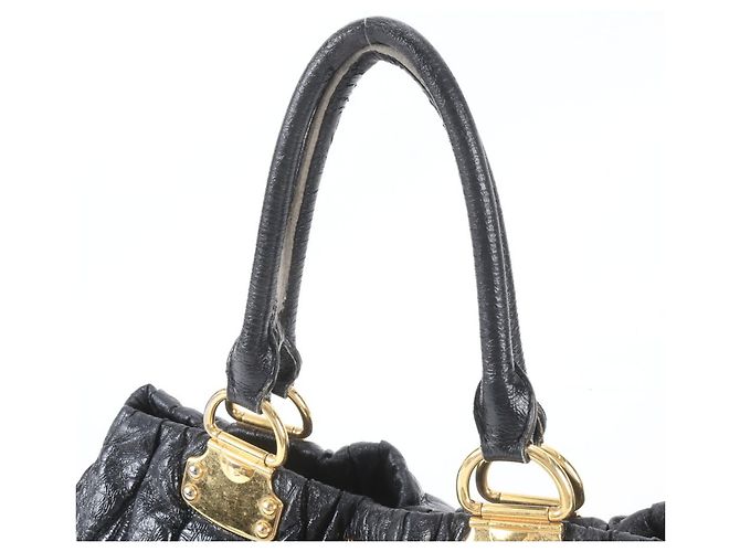 Miu Miu Matelassé Leder Tote Bag Schwarz - Ansicht 2
