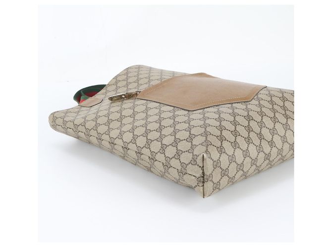 Gucci GG Supreme Sherry Line Ledertote Braun - Ansicht 5
