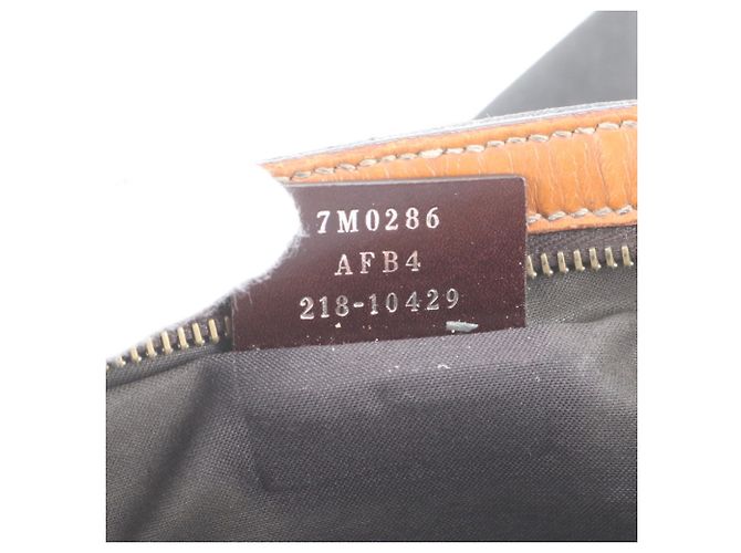 Borsa a tracolla Fendi Zucca in pelle Marrone Nero - vista 10