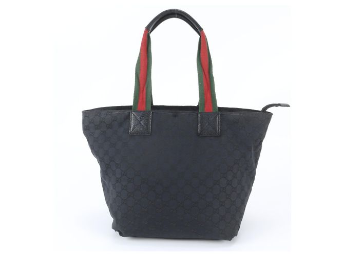 Gucci GG Canvas Leder Tote Bag Schwarz - Ansicht 3