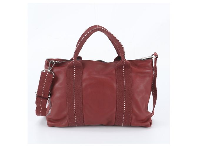Hermès Bolsa Hermes Caravan Horizontal PM em couro Vermelho - vista 4