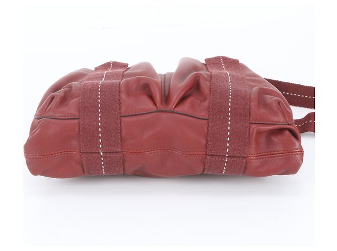 Hermès Bolsa Hermes Caravan Horizontal PM em couro Vermelho - vista 7
