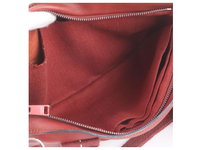 Hermès Bolsa Hermes Caravan Horizontal PM em couro Vermelho - vista 8