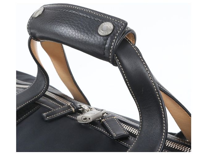 Borsa Boston 2-Way in pelle Coach Nero Blu navy - vista 2