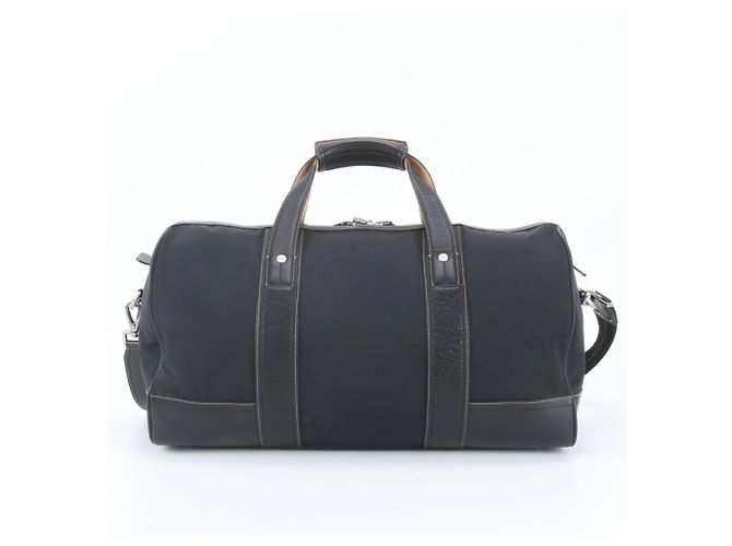 Borsa Boston 2-Way in pelle Coach Nero Blu navy - vista 4
