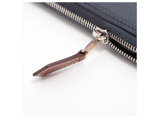 Hermès Hermes Azap Long Silk Leather Wallet - Navy Navy blue - view 9
