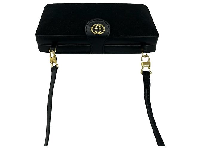 Bolsa de Ombro Gucci Old Micro GG Interlocking G Preto - vista 4