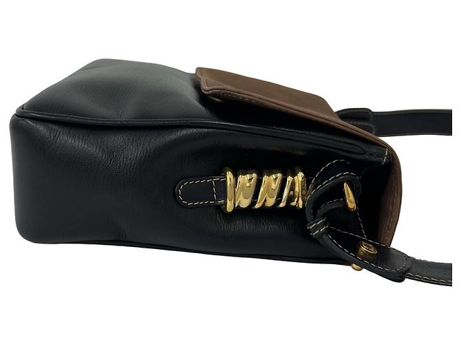 Loewe Velázquez Schultertasche aus Leder mit eingraviertem Logo Braun Schwarz - Ansicht 6
