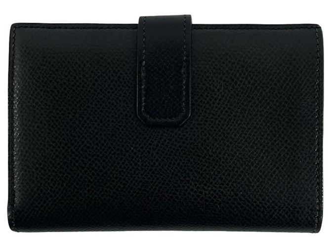 Hermès Hermes Jura Bi-fold Geldbörse aus schwarzem Epsom-Leder - Ansicht 2
